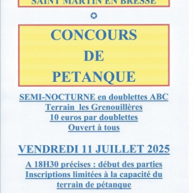 Concours de pétanque