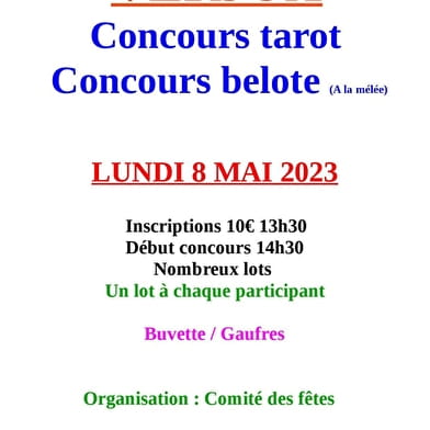 Concours de tarot et belote 