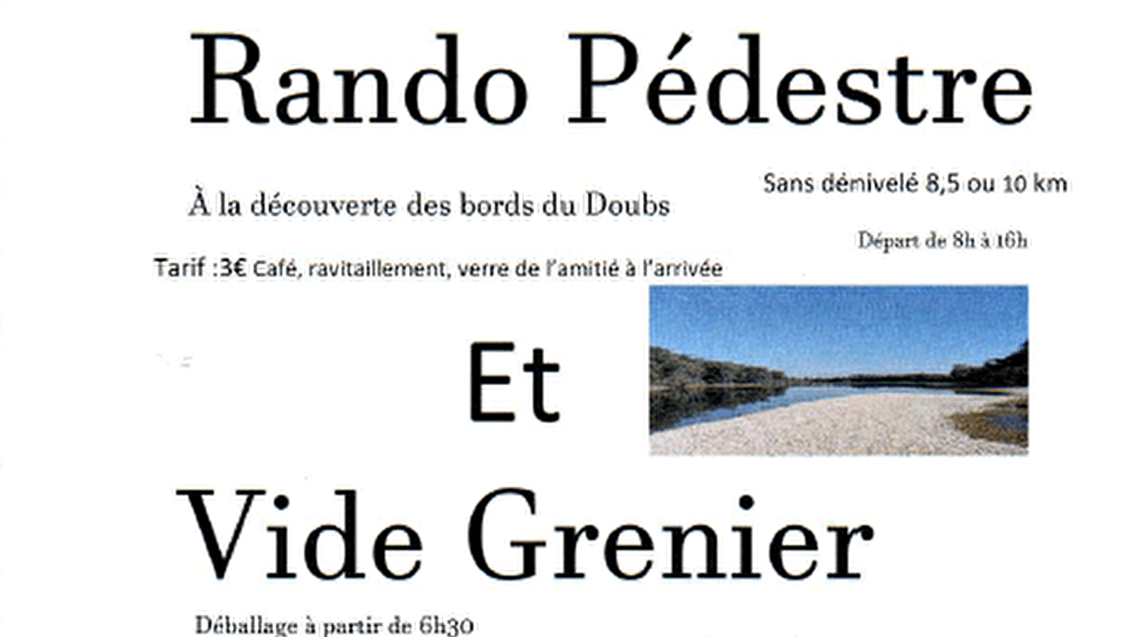Rando pédestre et vide grenier
